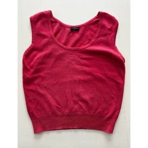 Chanel Vintage Hot Pink 100% Cashmere Tank Top